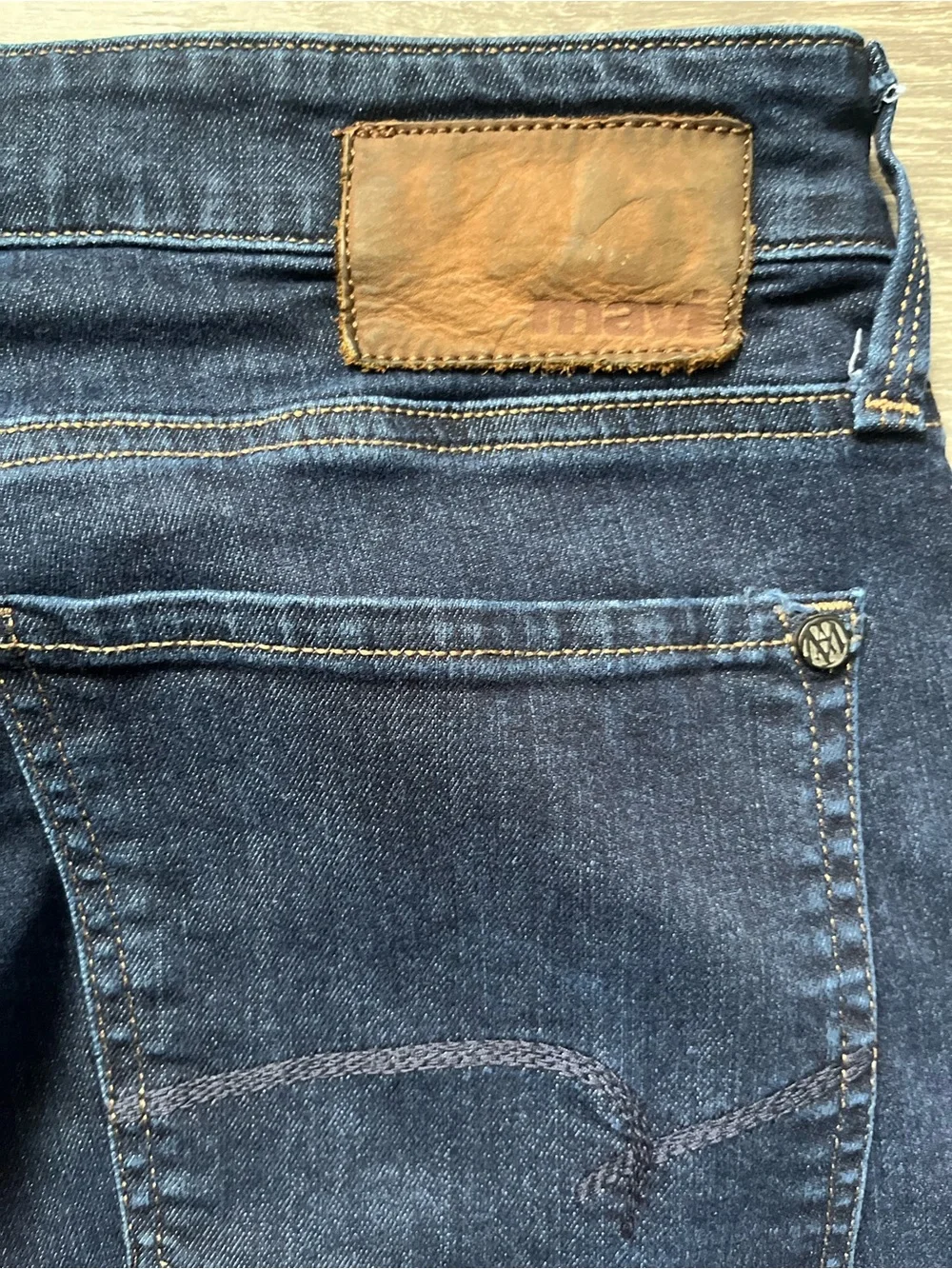 Mavi Zach Straight Leg Men’s Dark Wash Preppy Casual Blue Denim Jeans Size 34x32